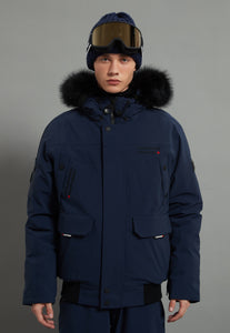 Nicolas Skidual Men Ski Jacket Insulated 3L Dermizax 20K Glazed Blue