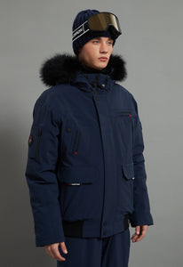 Nicolas Skidual Men Ski Jacket Insulated 3L Dermizax 20K Glazed Blue