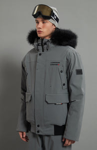Nicolas Skidual Men Ski Jacket Insulated 3L Dermizax 20K Elephant Grey