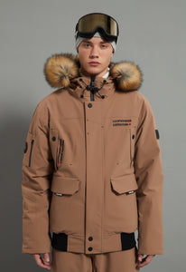 Nicolas Skidual Men Ski Jacket Insulated 3L Dermizax 20K Brown