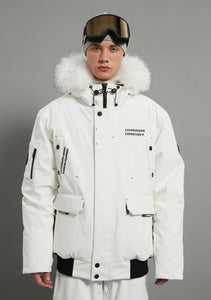 Nicolas Skidual Men Ski Jacket Insulated 3L Dermizax 20K White