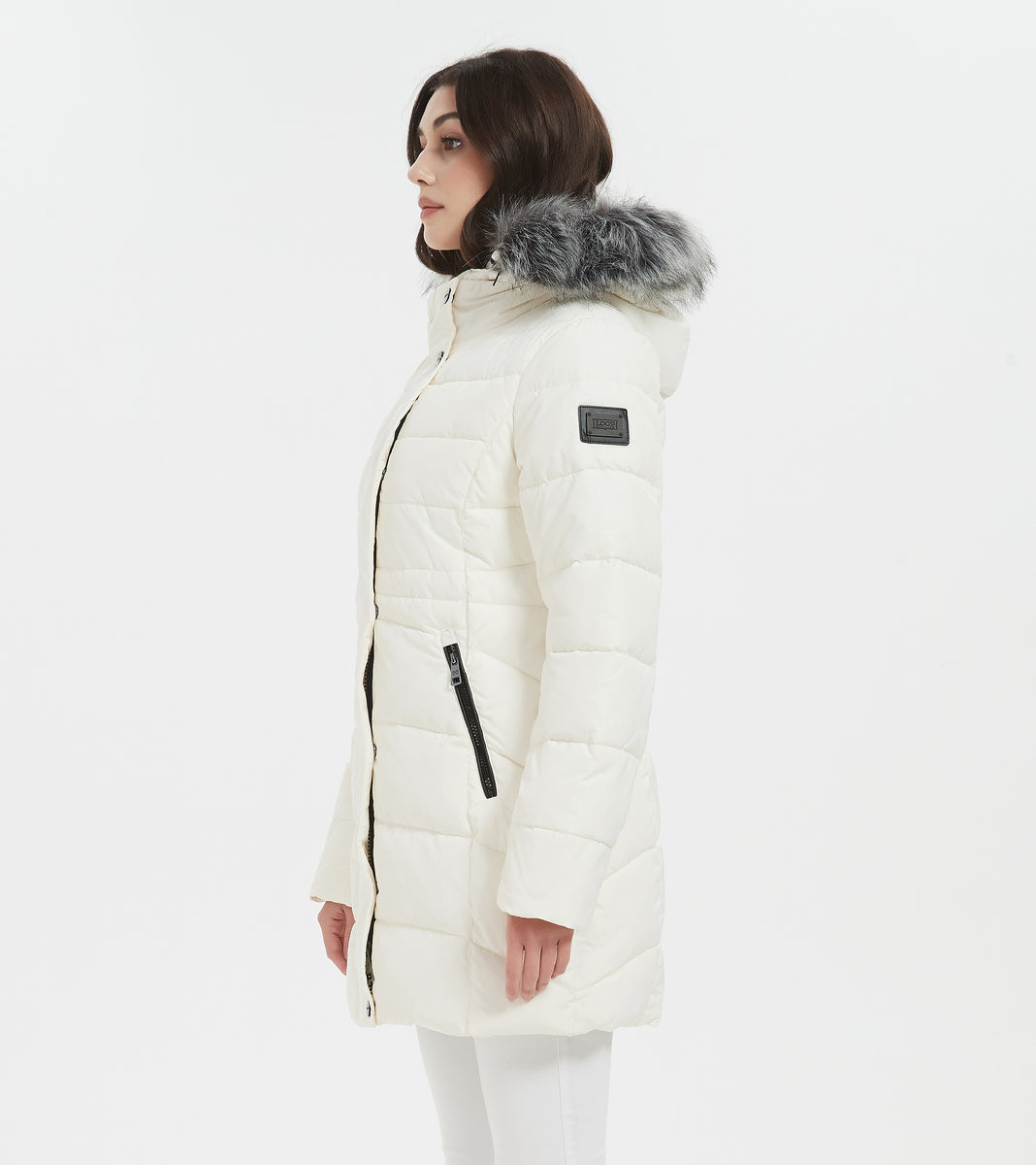 Kathleen Lady Insulated Jacket White – LOOPDIVISION