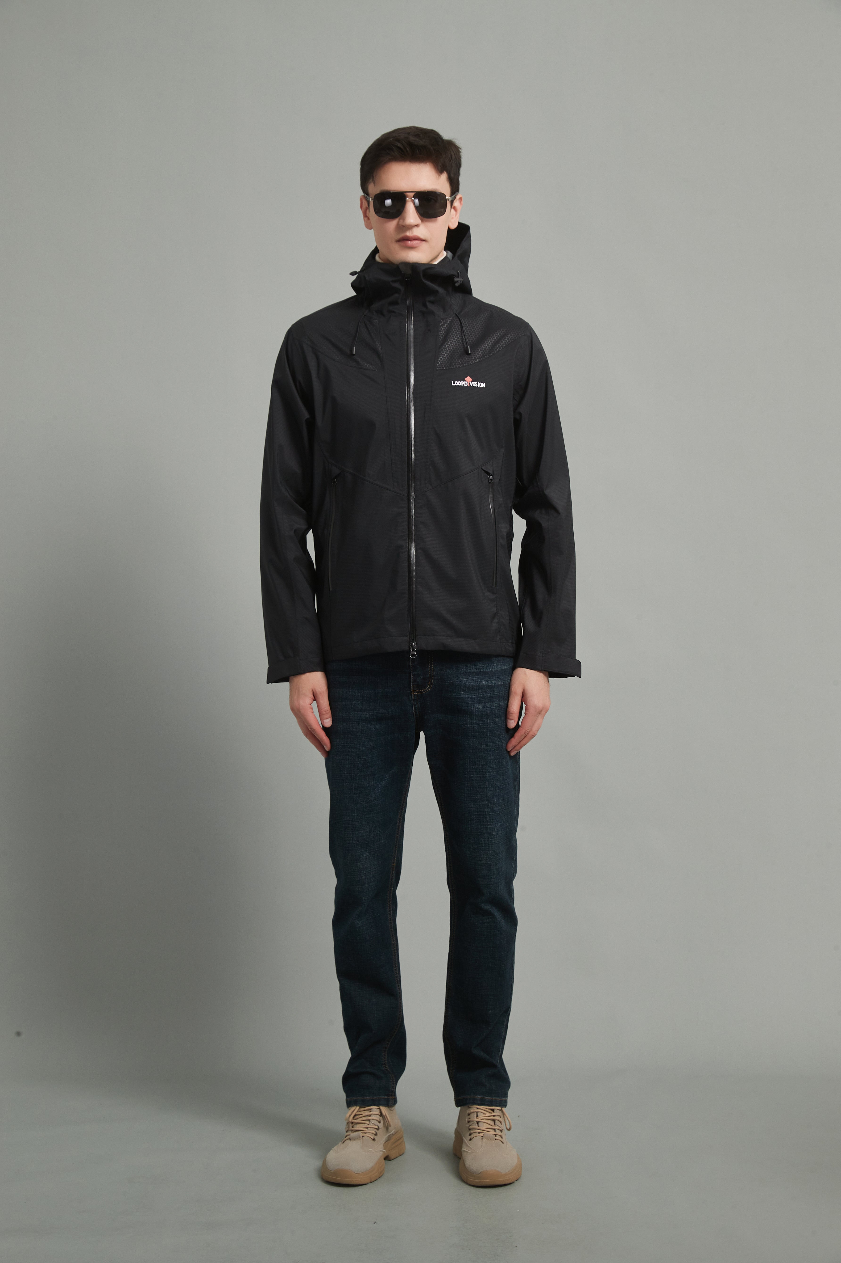 Zoe-M Men Hard Shell Jacket 3L Black – LOOPDIVISION