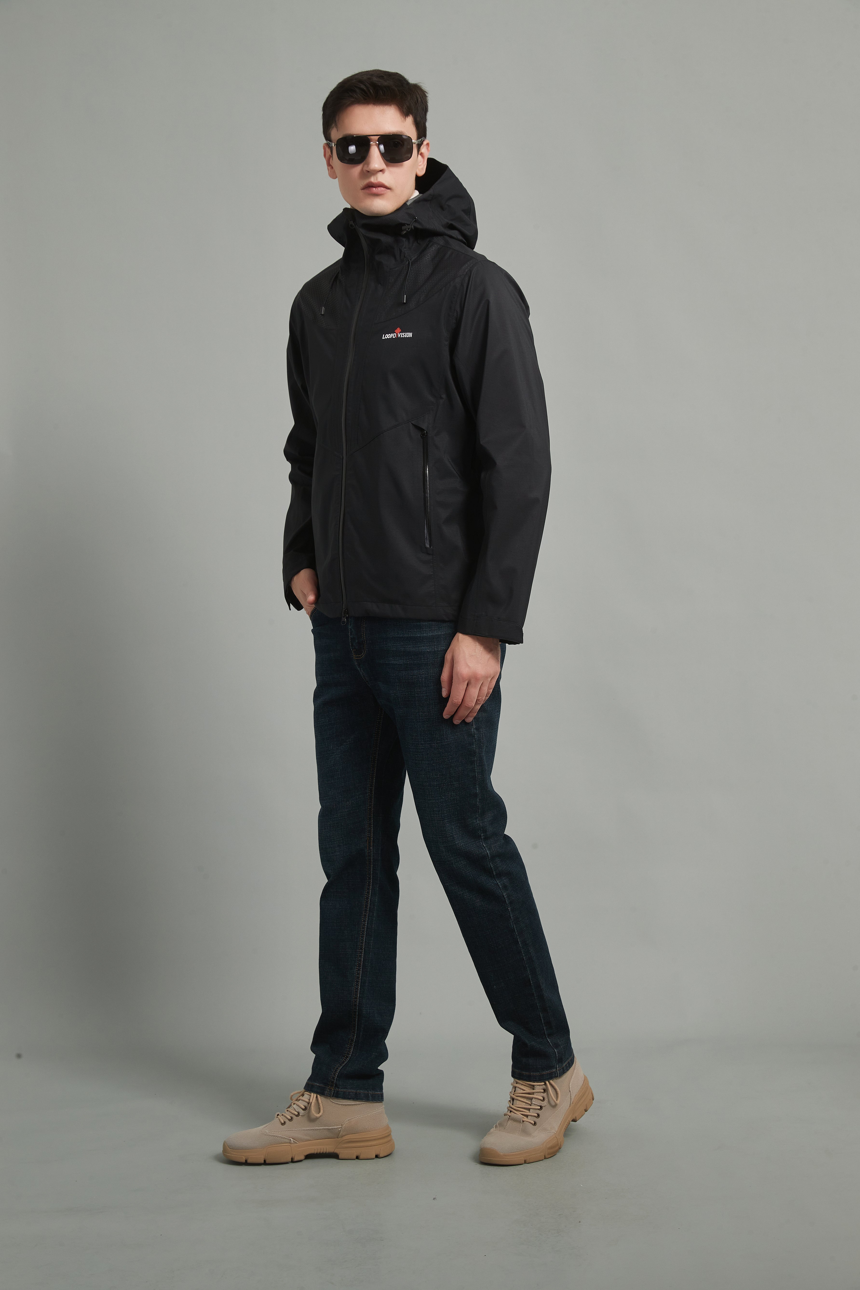 Meravel ミーラベル　Make better Jacket ブラック Zoe-M Men Hard Shell Jacket 3L Black – LOOPDIVISION