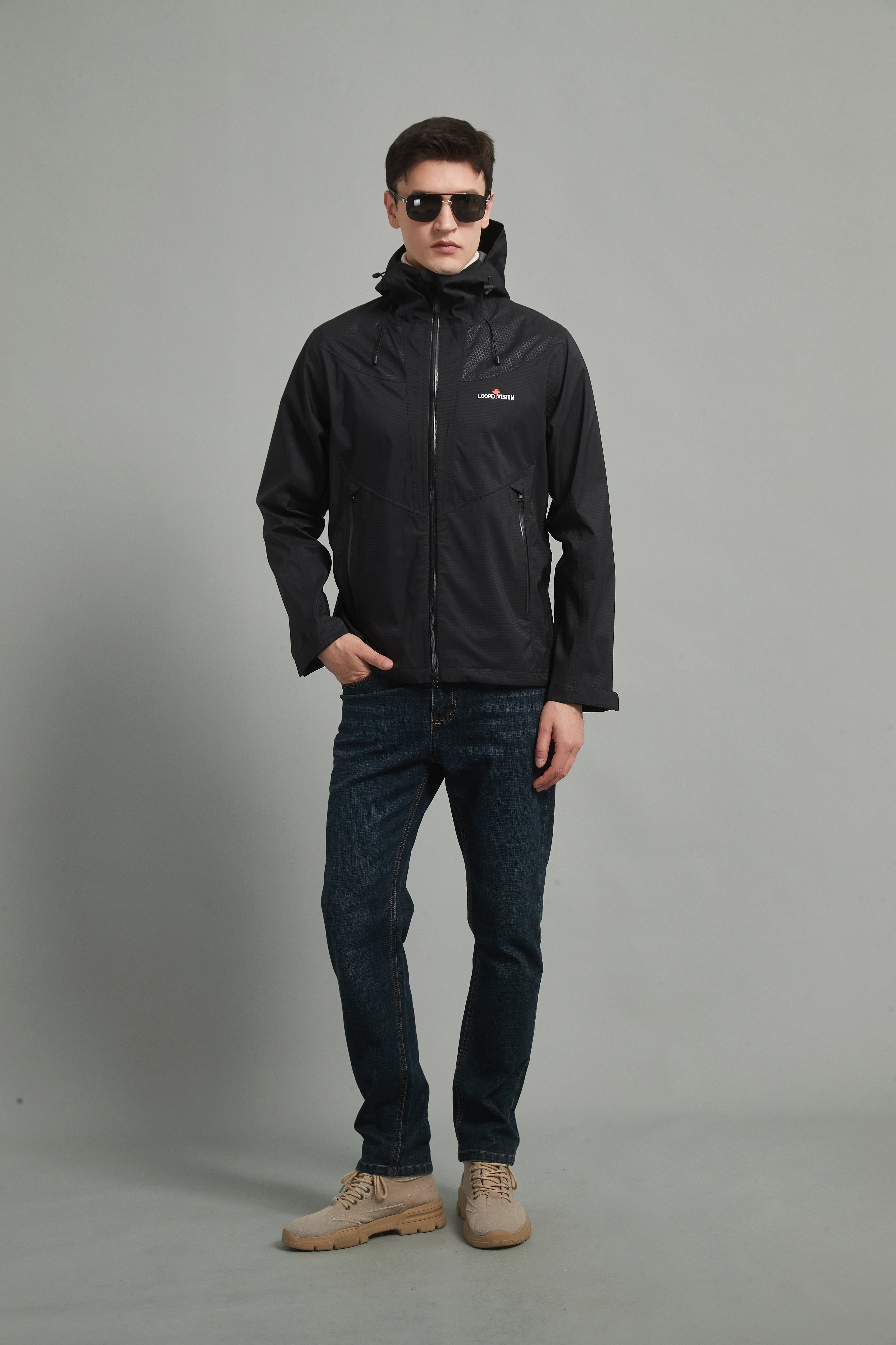 Zoe-M Men Hard Shell Jacket 3L Black – LOOPDIVISION