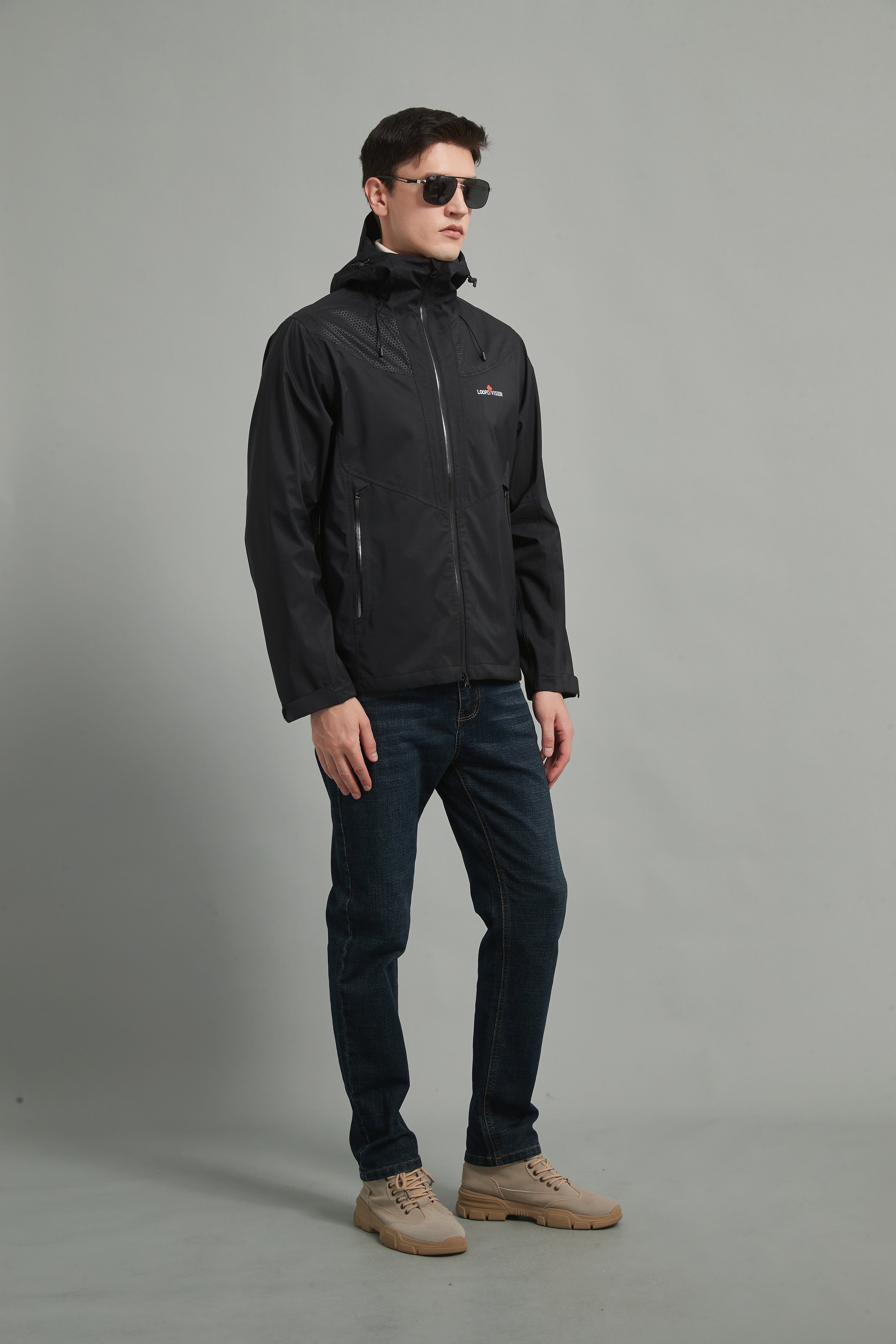 Zoe-M Men Hard Shell Jacket 3L Black – LOOPDIVISION