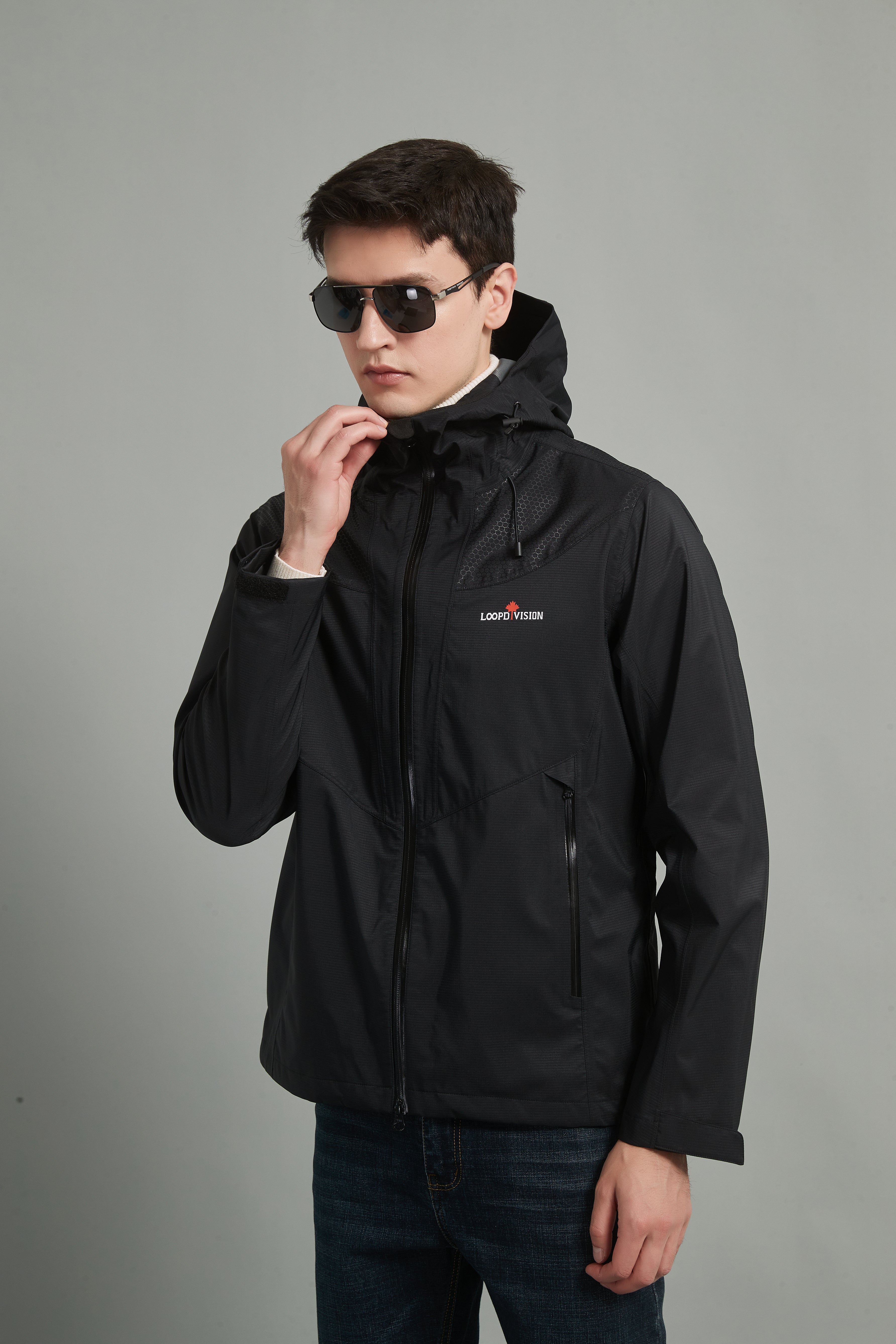 Zoe-M Men Hard Shell Jacket 3L Black – LOOPDIVISION