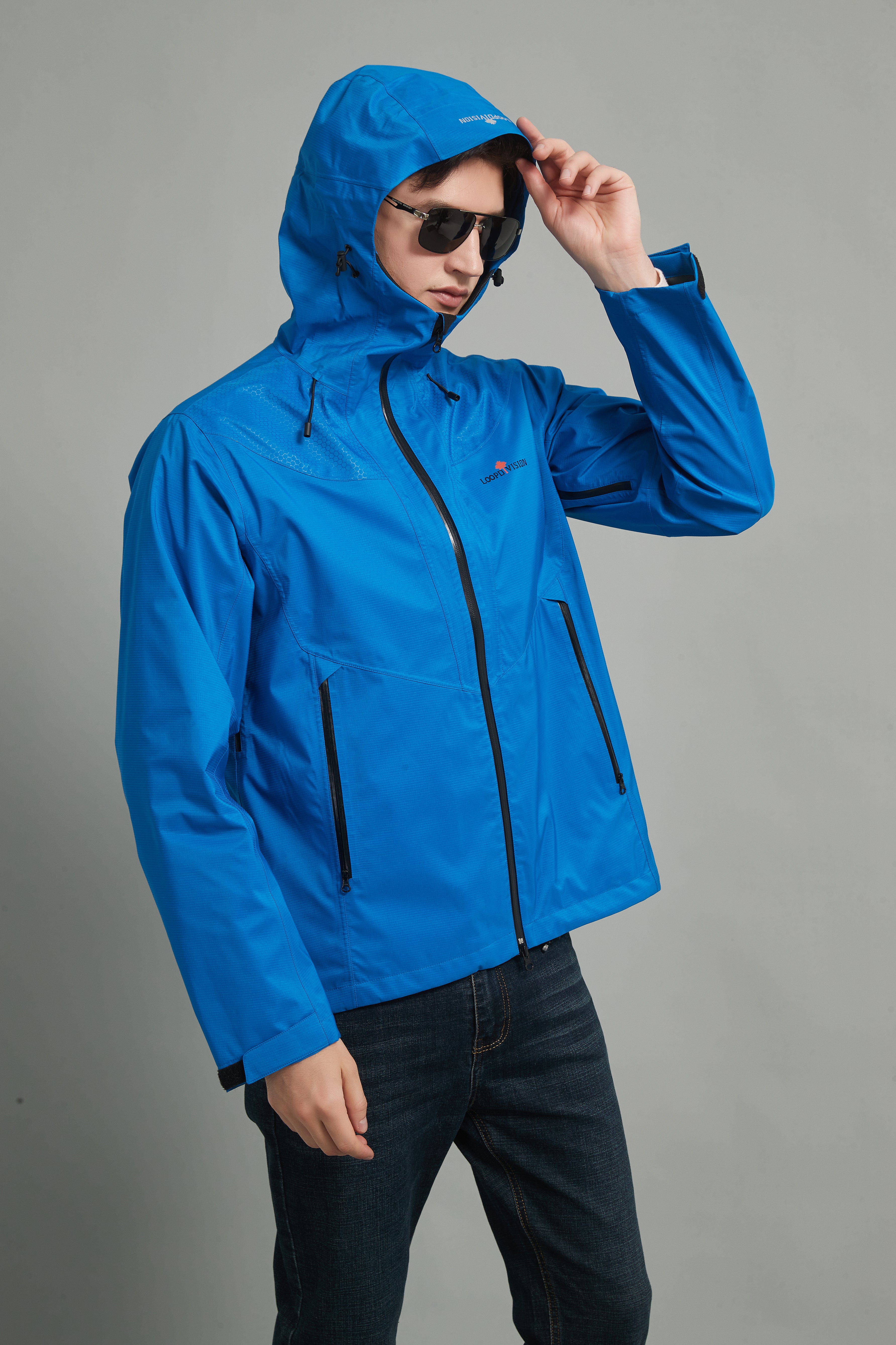 Zoe-M Men Hard Shell Jacket 3L Blue – LOOPDIVISION