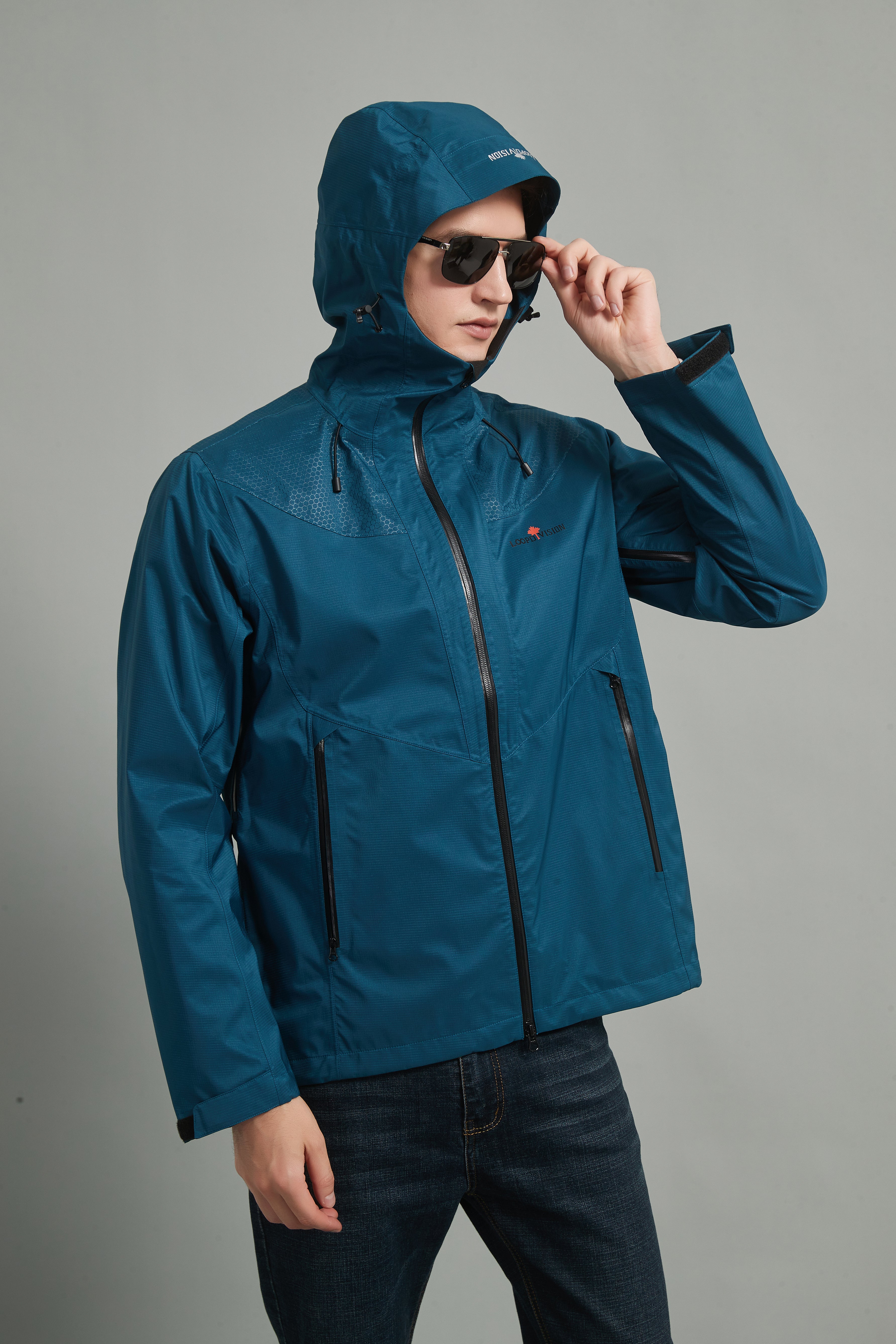 Zoe-M Men Hard Shell Jacket 3L Dark Blue – LOOPDIVISION